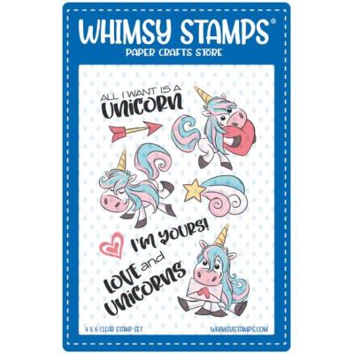 Whimsy Stamps Krista Heij-Barber Clear Stamps - Love And Unicorns